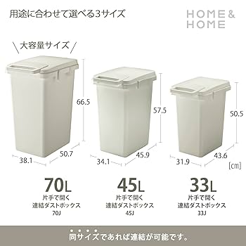 Amazon｜リス ゴミ箱 ハンドル 片手で開く連結ダスト ボックス